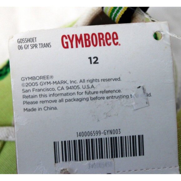 NEW 2006/05 Gymboree Prep Canvas Sneaker Shoes sz 12 Embroidered Turtles Green - Picture 10 of 10